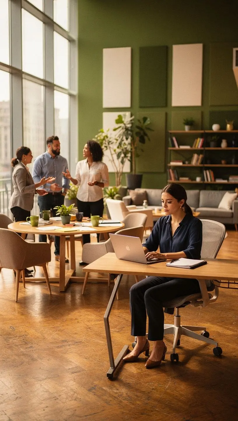 An inviting reception area with a contemporary design that sets a professional tone for visitors.